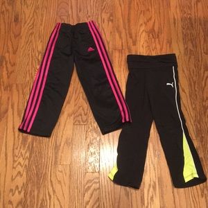Set of two 4T girls athletic pants.